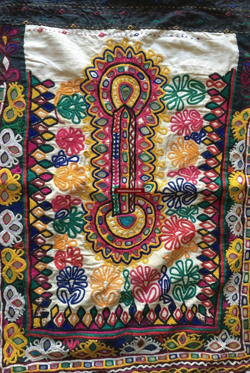 736 Vintage Rabari Dowry Bag with Embroidery - Textile Art of Gujarat-WOVENSOULS-Antique-Vintage-Textiles-Art-Decor