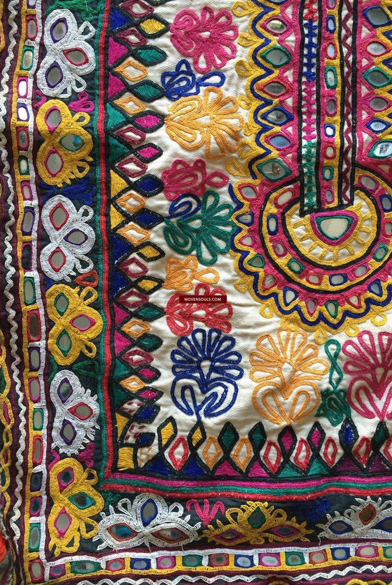 736 Vintage Rabari Dowry Bag with Embroidery - Textile Art of Gujarat-WOVENSOULS-Antique-Vintage-Textiles-Art-Decor