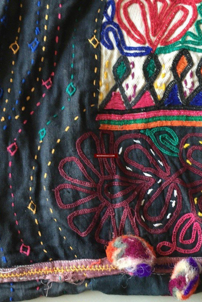 736 Vintage Rabari Dowry Bag with Embroidery - Textile Art of Gujarat-WOVENSOULS-Antique-Vintage-Textiles-Art-Decor
