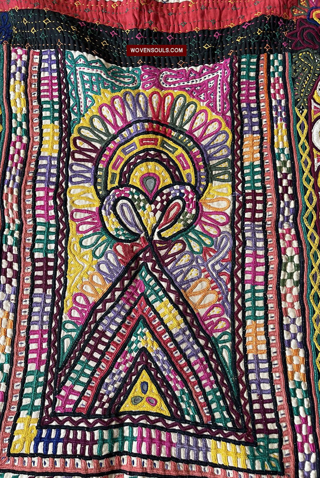 737 Vintage Rabari Dowry Bag - Textile Art of Gujarat-WOVENSOULS Antique Textiles & Art Gallery