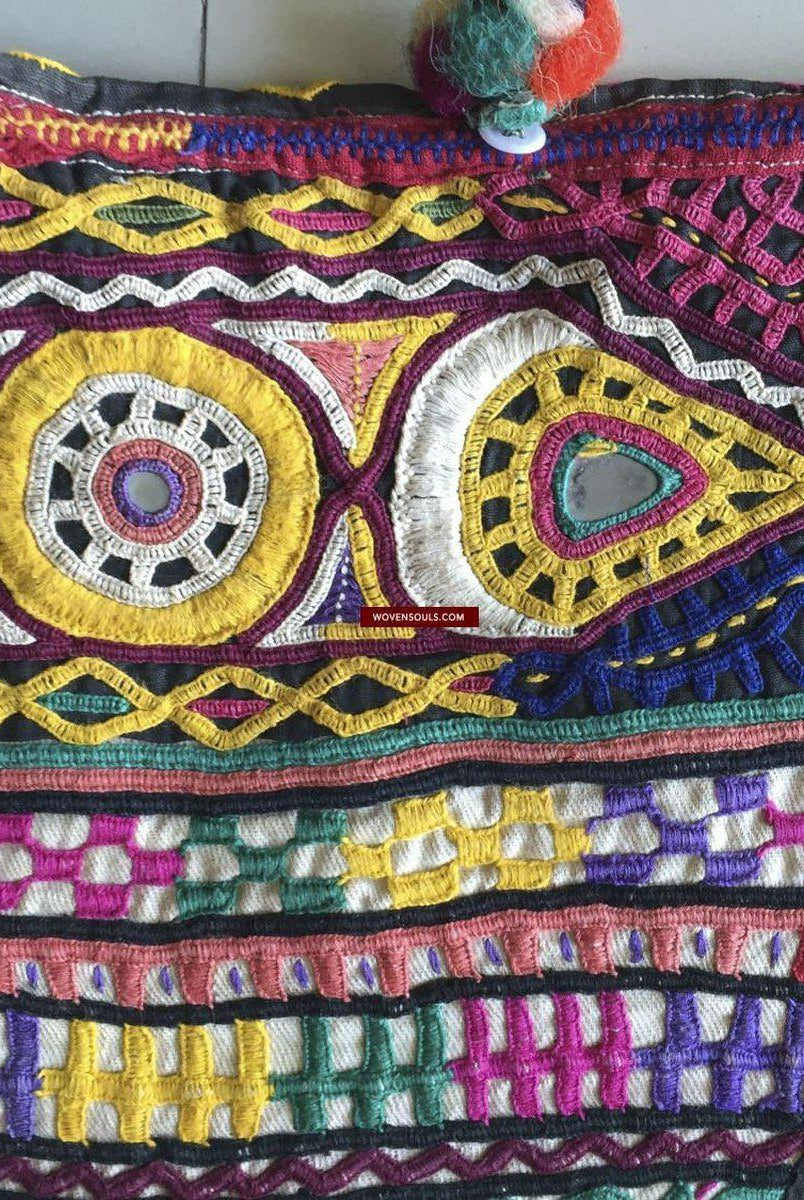 737 Vintage Rabari Dowry Bag - Textile Art of Gujarat-WOVENSOULS-Antique-Vintage-Textiles-Art-Decor