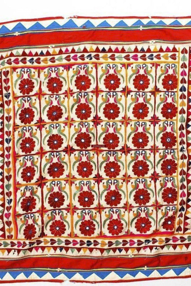 738 Vintage Chandarvo ceremonial canopy with Superb Silk Embroidery-WOVENSOULS-Antique-Vintage-Textiles-Art-Decor