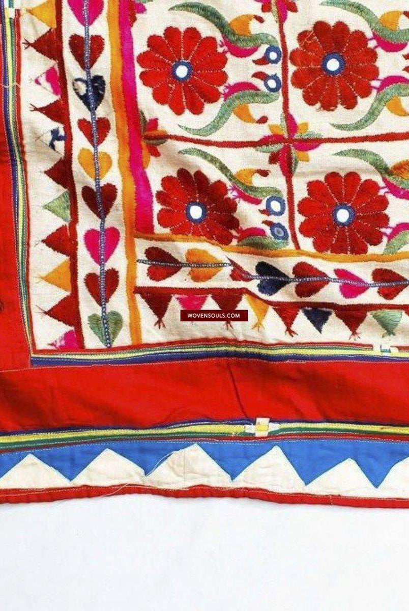 738 Vintage Chandarvo ceremonial canopy with Superb Silk Embroidery-WOVENSOULS-Antique-Vintage-Textiles-Art-Decor