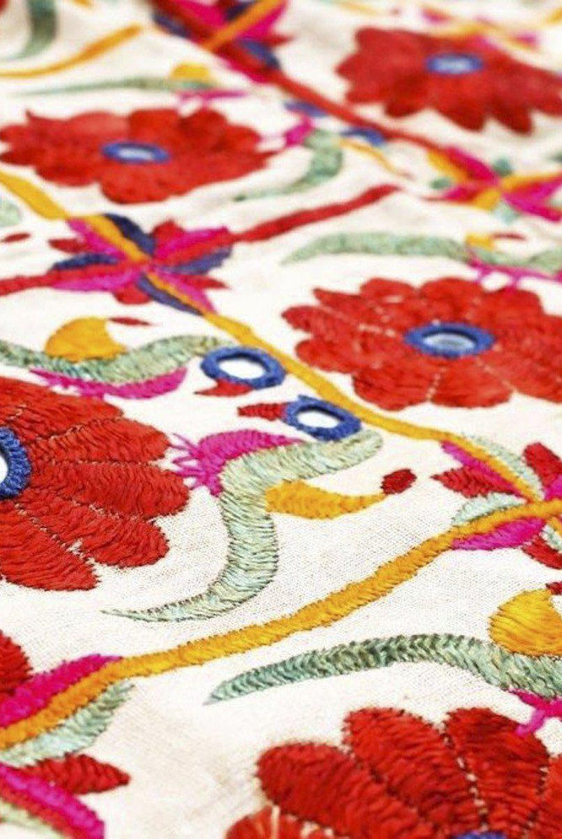 738 Vintage Chandarvo ceremonial canopy with Superb Silk Embroidery-WOVENSOULS-Antique-Vintage-Textiles-Art-Decor