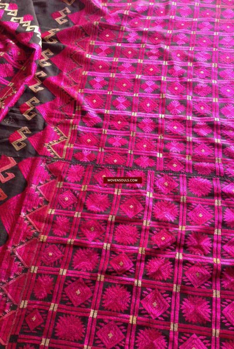 768 Châle noir Swat semi-antique-WOVENSOULS-Antique-Vintage-Textiles-Art-Décor