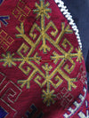 771 SOLD Vintage Kohistan Wedding Shawl with superfine Abbasi Embroidery-WOVENSOULS-Antique-Vintage-Textiles-Art-Decor