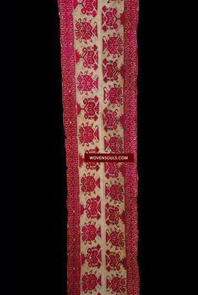 773 Superb Swat Valley Embroidered Shawl / Stole-WOVENSOULS-Antique-Vintage-Textiles-Art-Decor