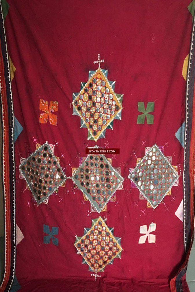 860 VENDUTO Vintage Banjara Odhana A-WOVENSOULS-Arredamento artistico-tessile-vintage-antico
