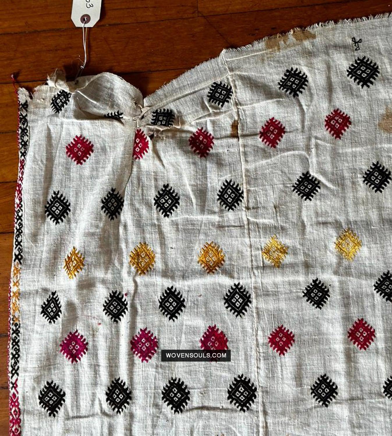 863 Rare Nuristan Shawl - WOVENSOULS Antique Vintage Art Interior Decor