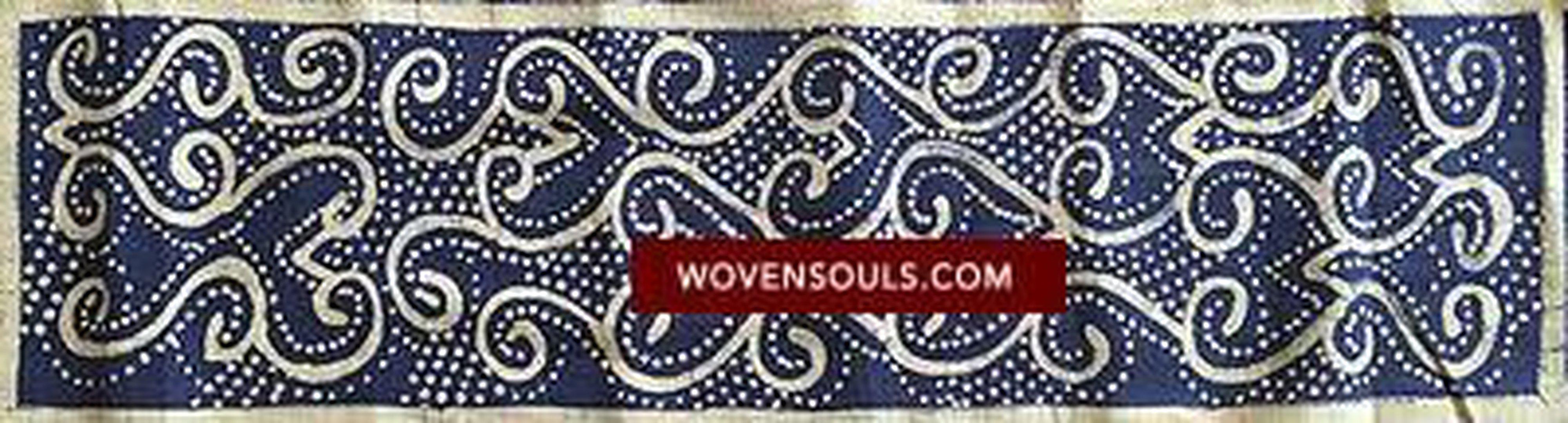 880 vintage Toraja Sarita - bannière d’art textile de cérémonie teintée en cire-WOVENSOULS-Antique-Vintage-Textiles-Art-Décor