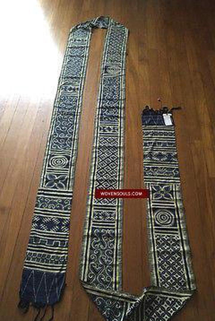 880 vintage Toraja Sarita - bannière d’art textile de cérémonie teintée en cire-WOVENSOULS-Antique-Vintage-Textiles-Art-Décor