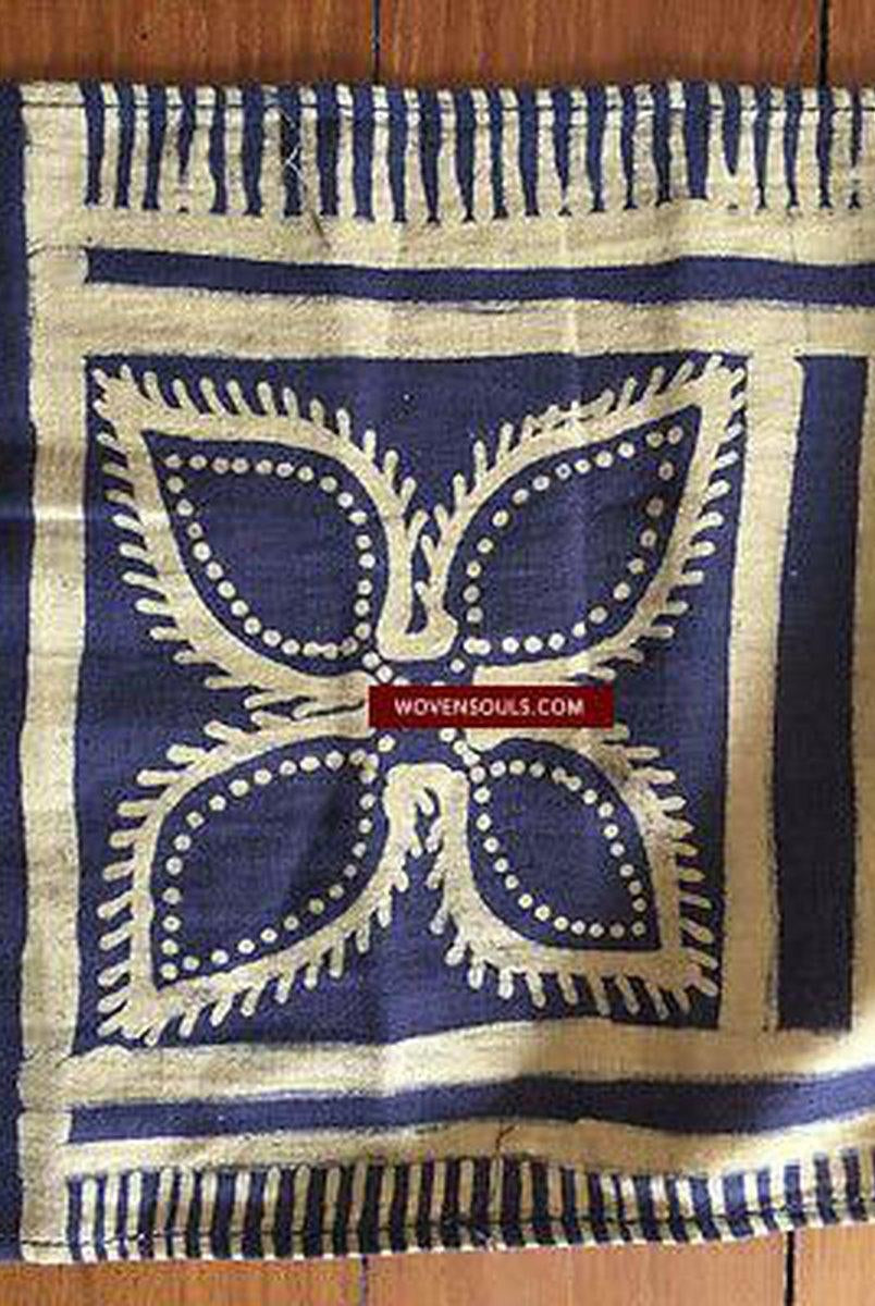 880 Vintage Toraja Sarita - striscione d'arte tessile cerimoniale tinto resistente alla cera-WOVENSOULS-Arredamento artistico-tessile-vintage-antico