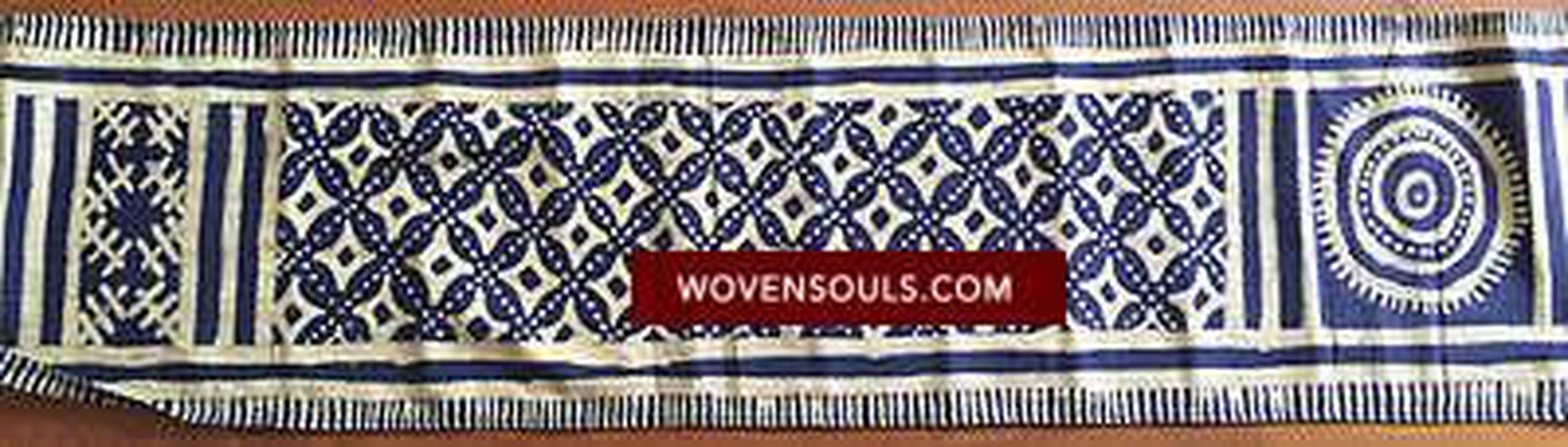 880 Vintage Toraja Sarita - wax resist dyed ceremonial textile art banner-WOVENSOULS-Antique-Vintage-Textiles-Art-Decor