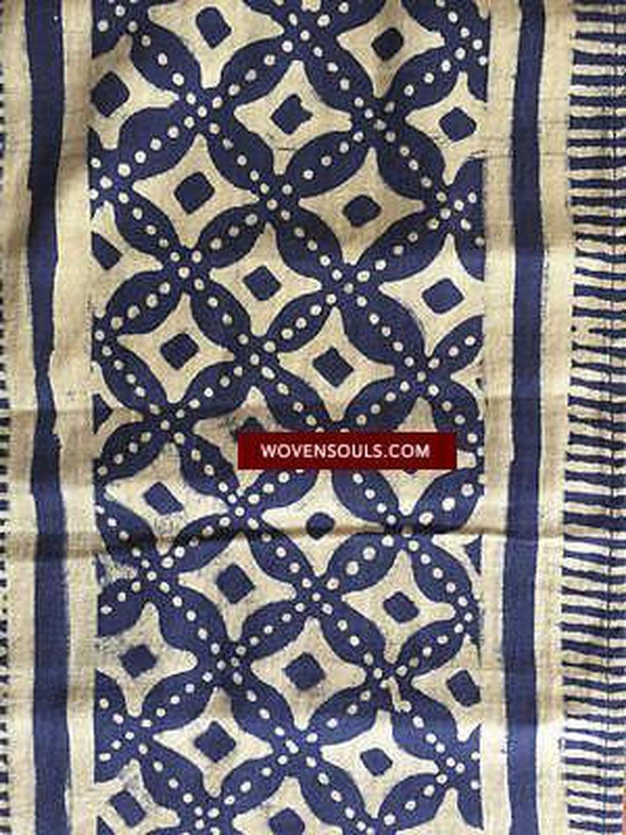 880 Vintage Toraja Sarita - wax resist dyed ceremonial textile art banner-WOVENSOULS-Antique-Vintage-Textiles-Art-Decor