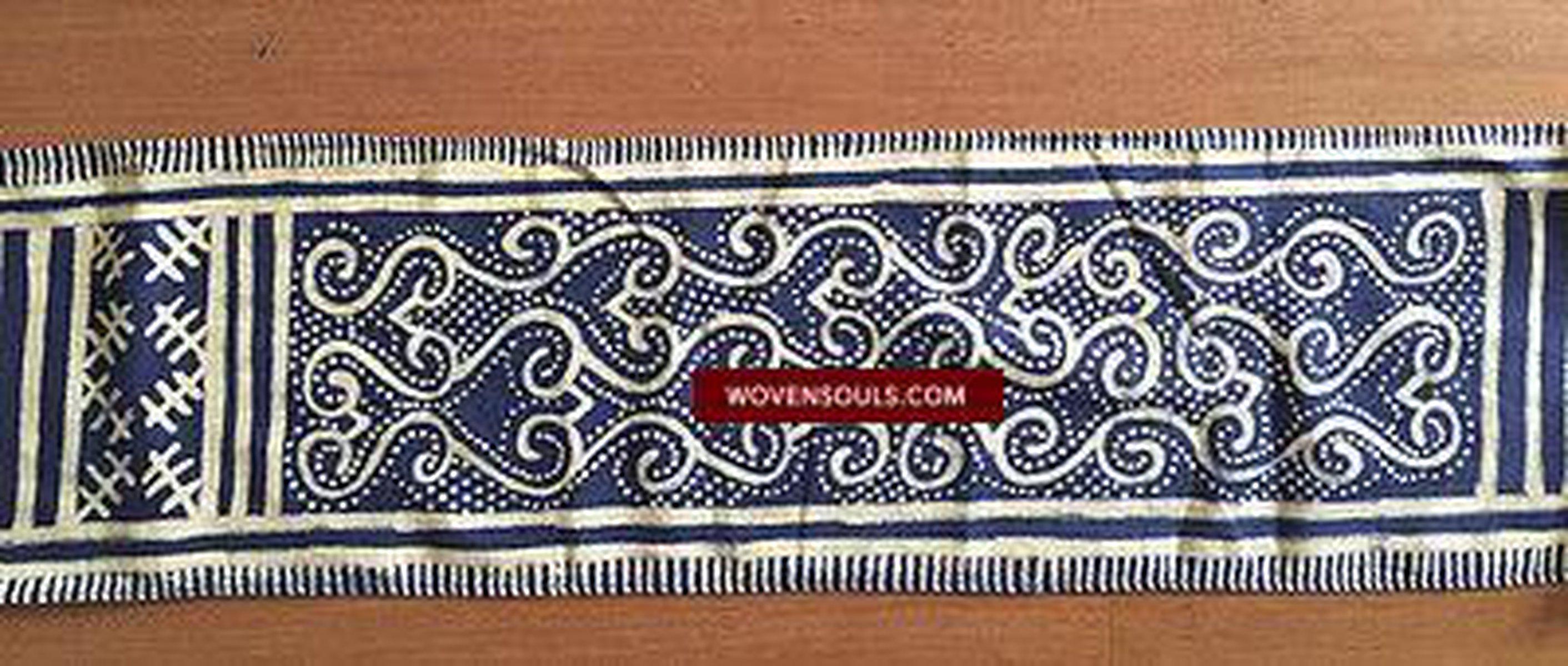 880 Vintage Toraja Sarita - wax resist dyed ceremonial textile art banner-WOVENSOULS-Antique-Vintage-Textiles-Art-Decor