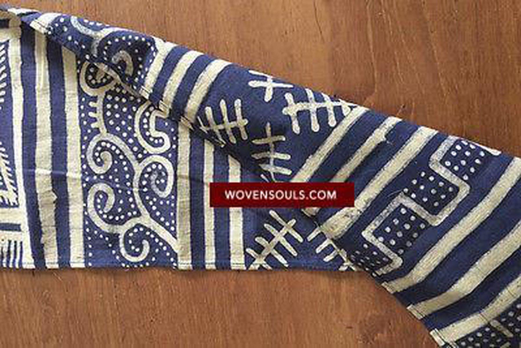 880 Vintage Toraja Sarita - wax resist dyed ceremonial textile art banner-WOVENSOULS-Antique-Vintage-Textiles-Art-Decor