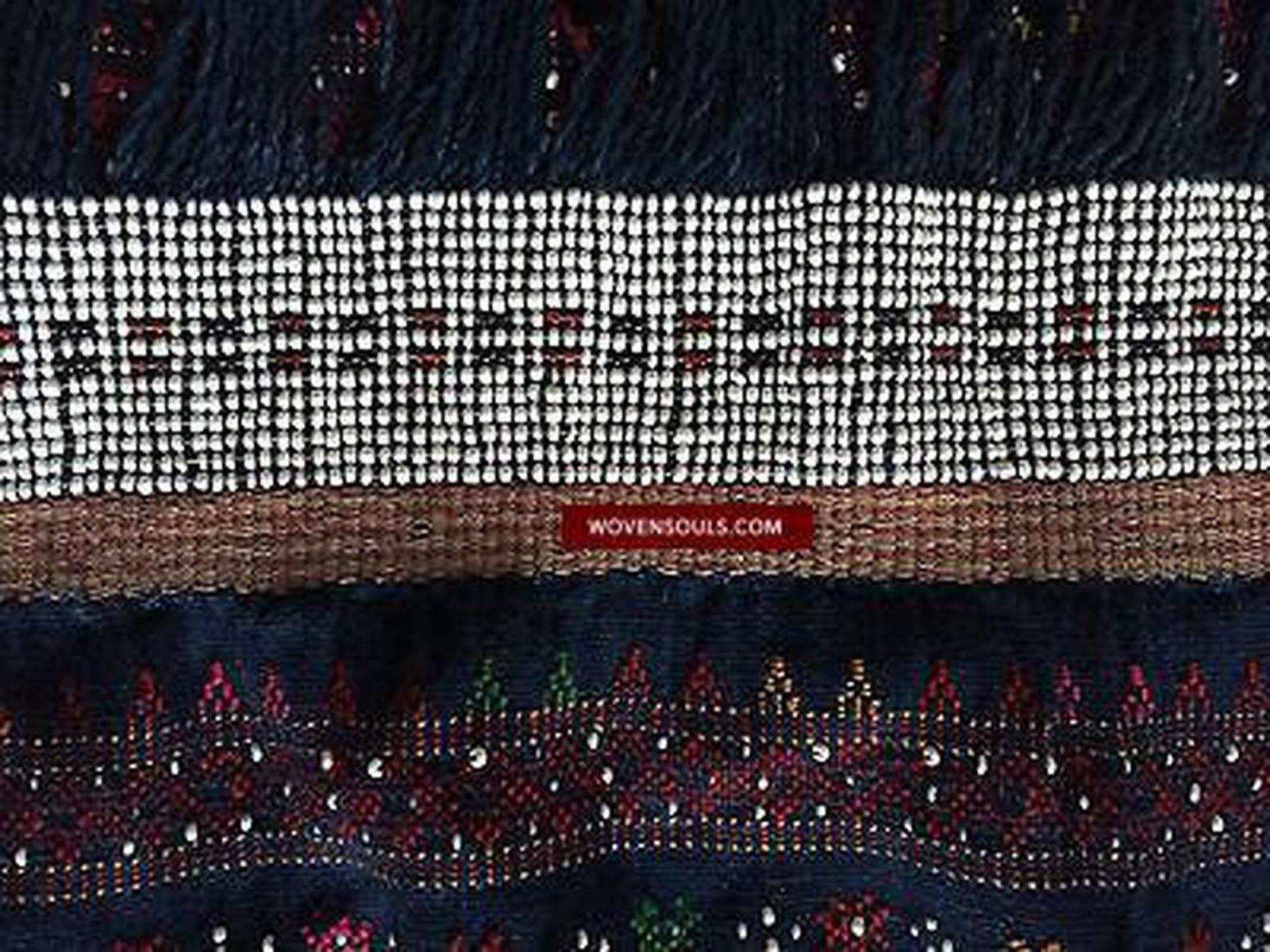 882 SOLD Rare Beaded Batak Shoulder Cloth Ulos-WOVENSOULS-Antique-Vintage-Textiles-Art-Decor