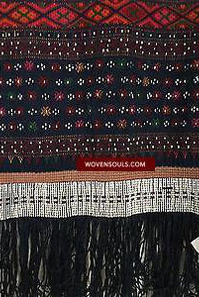 882 SOLD Rare Beaded Batak Shoulder Cloth Ulos-WOVENSOULS-Antique-Vintage-Textiles-Art-Decor