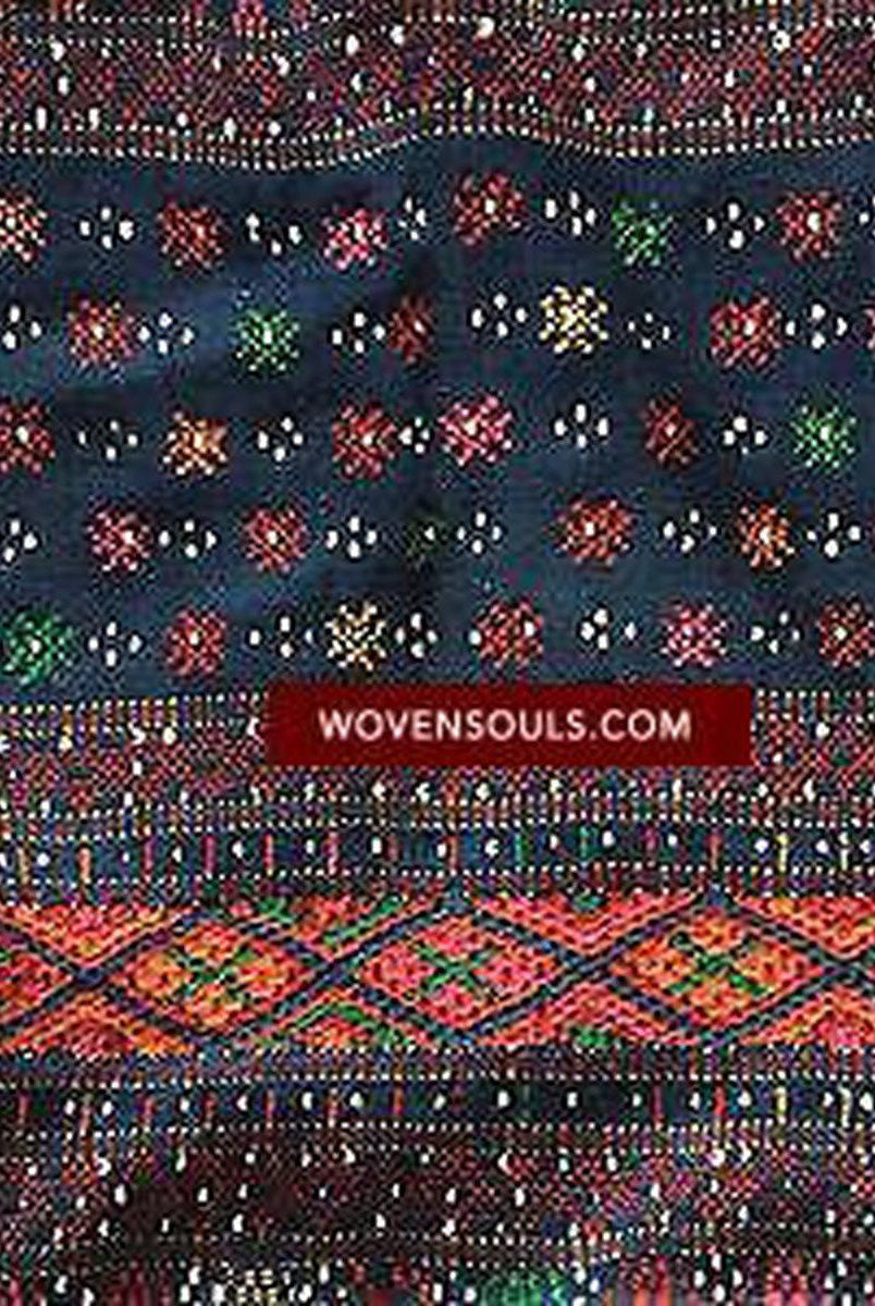 882 SOLD Rare Beaded Batak Shoulder Cloth Ulos-WOVENSOULS-Antique-Vintage-Textiles-Art-Decor