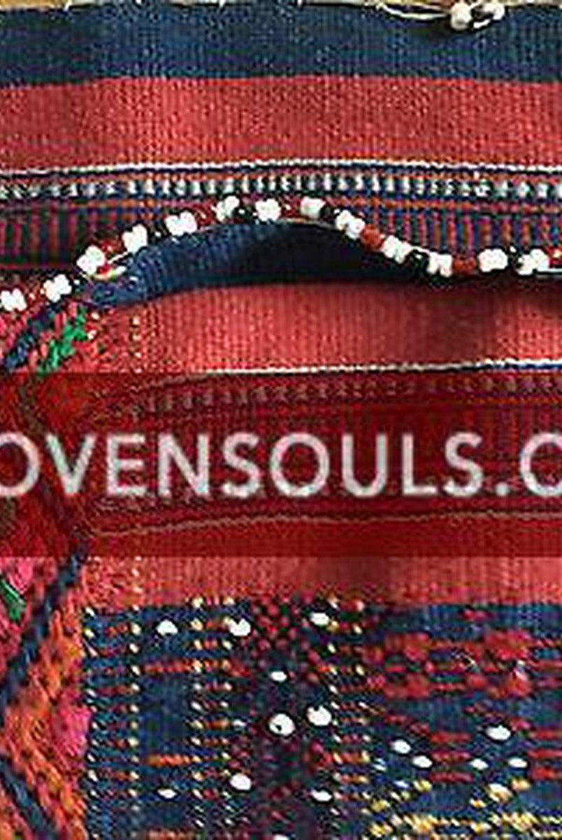 882 SOLD Rare Beaded Batak Shoulder Cloth Ulos-WOVENSOULS-Antique-Vintage-Textiles-Art-Decor