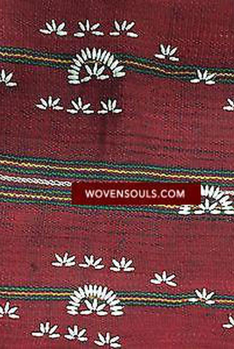 884 Seltenes Vintage burmesisches Hilltribe-Textil mit Hiobstränensamen-WOVENSOULS-Antike-Vintage-Textilien-Kunst-Dekor