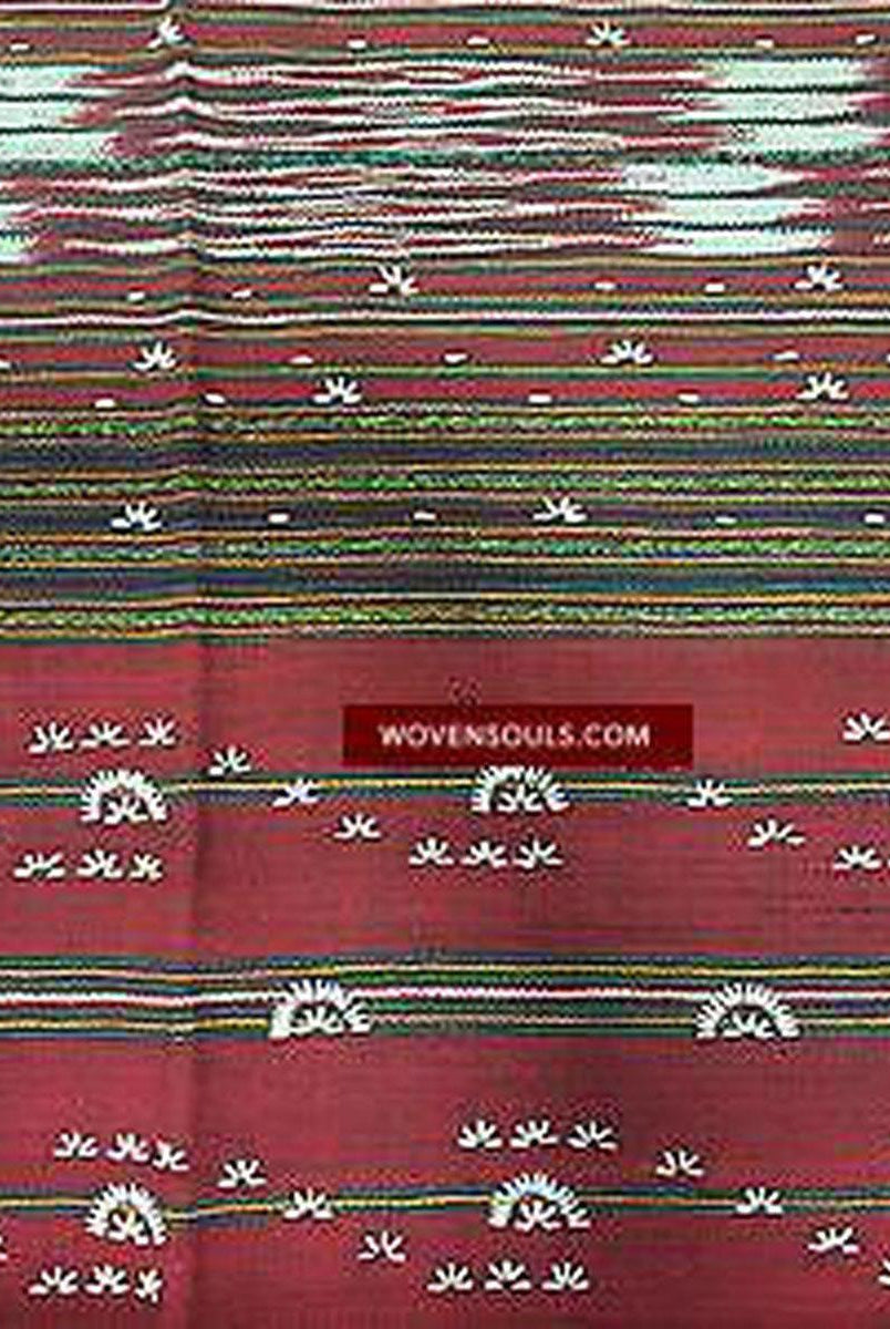 884 Seltenes Vintage burmesisches Hilltribe-Textil mit Hiobstränensamen-WOVENSOULS-Antike-Vintage-Textilien-Kunst-Dekor