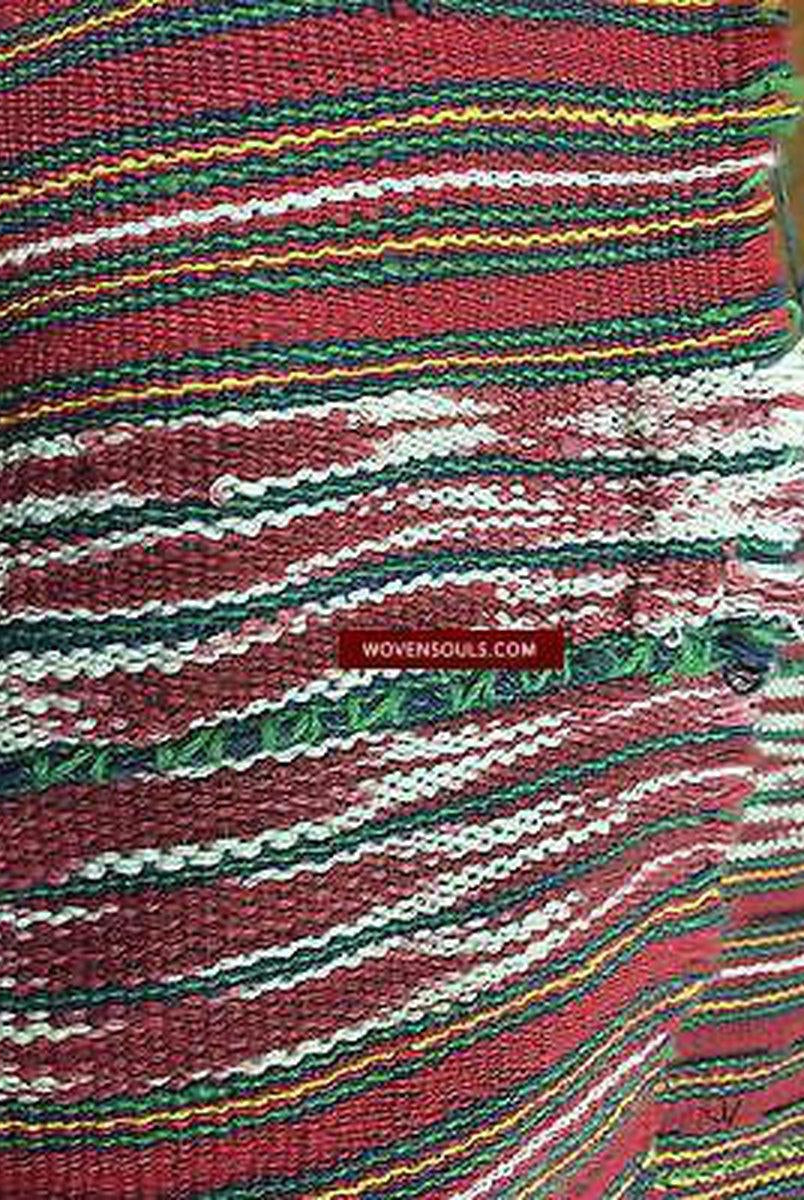 884 Seltenes Vintage burmesisches Hilltribe-Textil mit Hiobstränensamen-WOVENSOULS-Antike-Vintage-Textilien-Kunst-Dekor