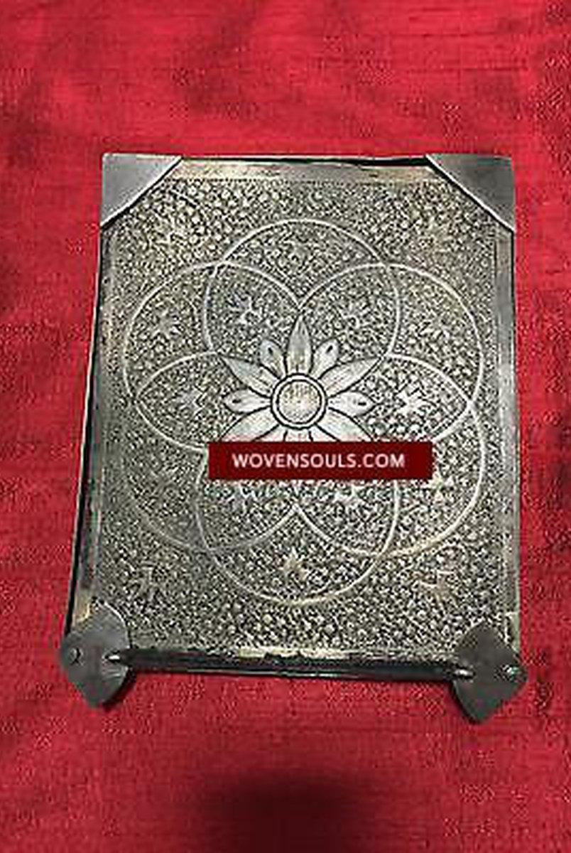 890 Miroir d’héritage rare de la famille Parsi Zorastrian-WOVENSOULS-Antique-Vintage-Textiles-Art-Décor