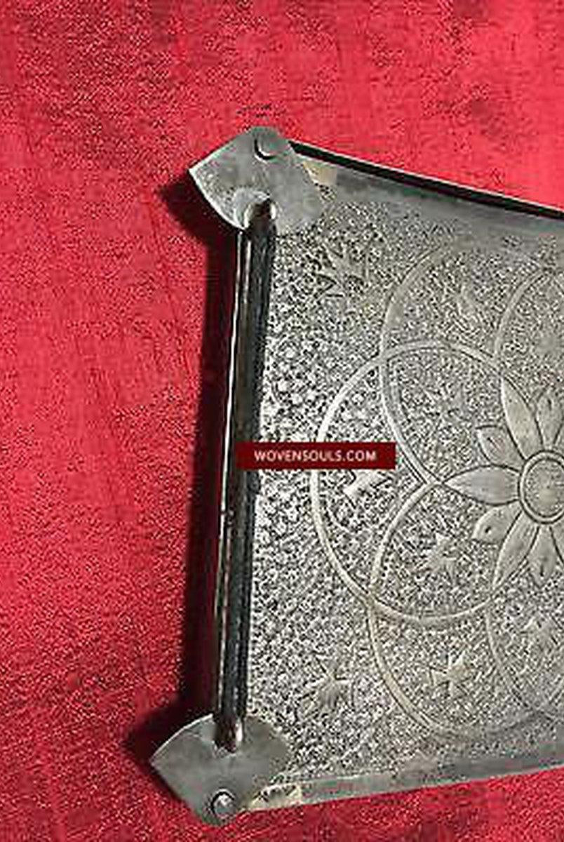 890 Miroir d’héritage rare de la famille Parsi Zorastrian-WOVENSOULS-Antique-Vintage-Textiles-Art-Décor