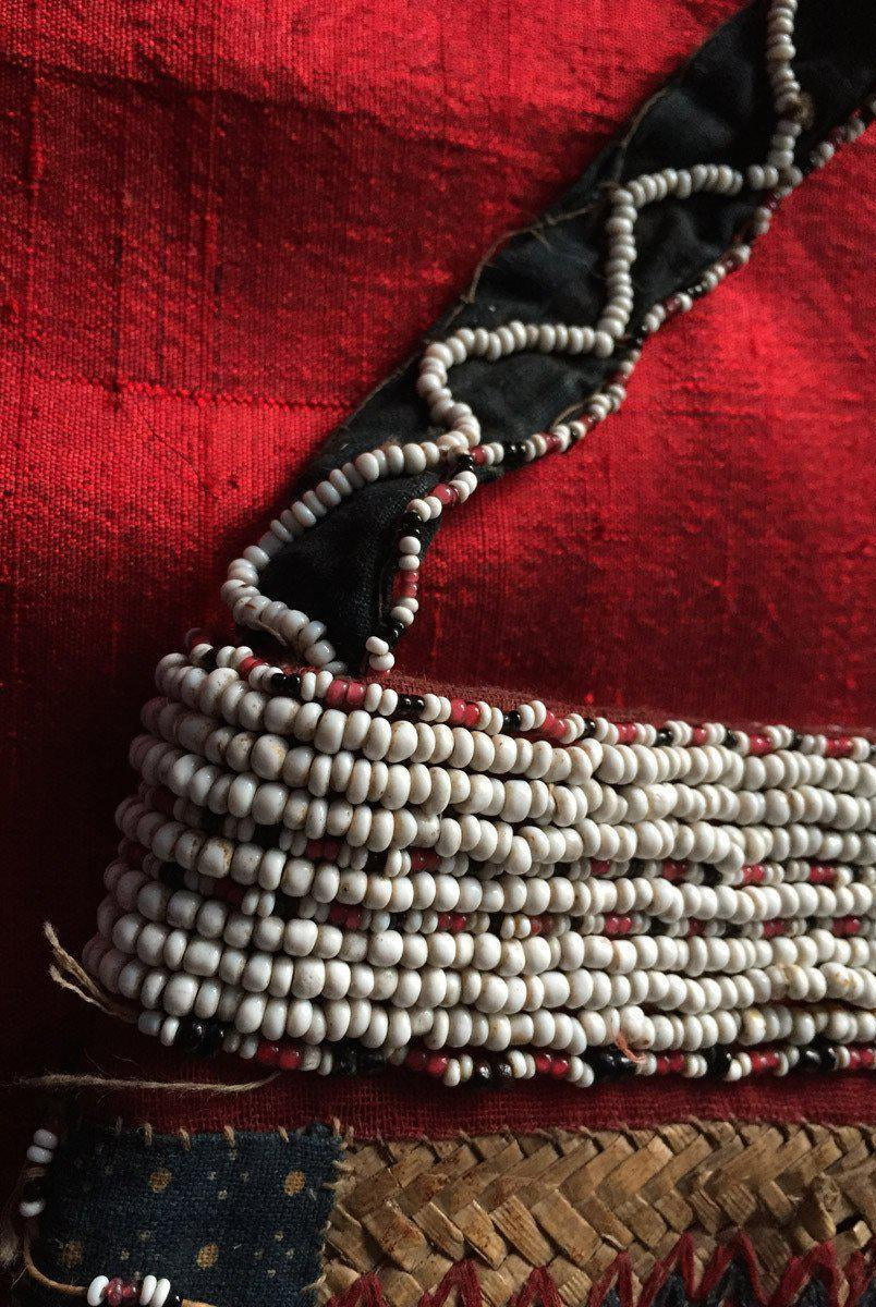 892 Sac emmêlé en rotin tissé Batak à perles antiques-WOVENSOULS-Antique-Vintage-Textiles-Art-Décor