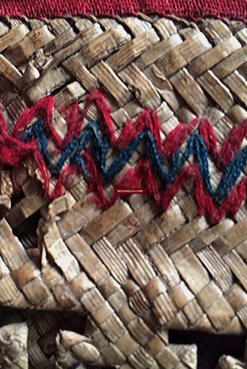 892 Sac emmêlé en rotin tissé Batak à perles antiques-WOVENSOULS-Antique-Vintage-Textiles-Art-Décor