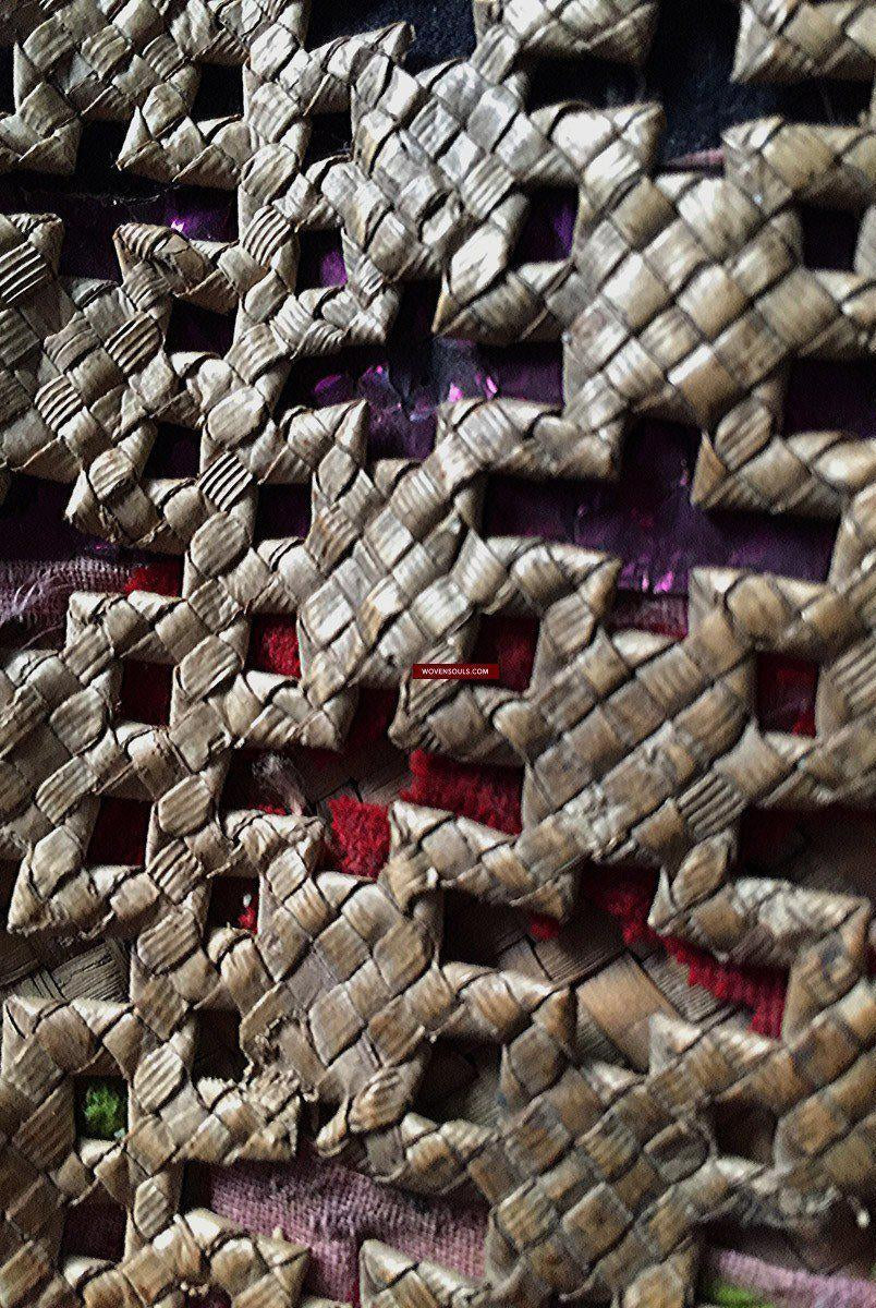 892 Sac emmêlé en rotin tissé Batak à perles antiques-WOVENSOULS-Antique-Vintage-Textiles-Art-Décor
