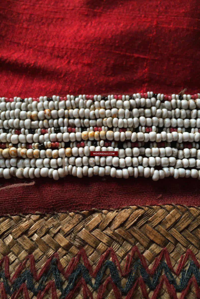 892 Sac emmêlé en rotin tissé Batak à perles antiques-WOVENSOULS-Antique-Vintage-Textiles-Art-Décor