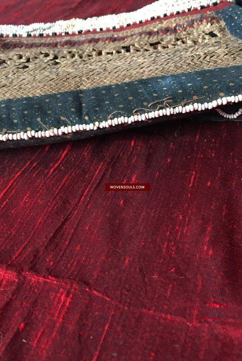 892 Sac emmêlé en rotin tissé Batak à perles antiques-WOVENSOULS-Antique-Vintage-Textiles-Art-Décor