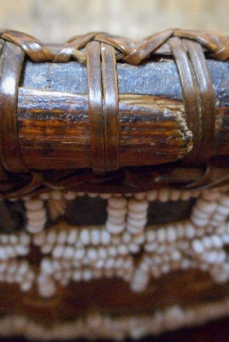894 SOLD Bali Basket Fine Beads-WOVENSOULS-Antique-Vintage-Textiles-Art-Decor