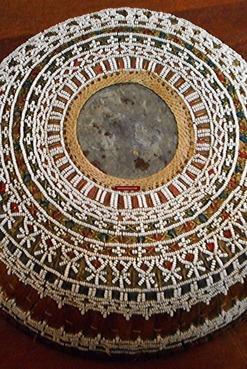894 SOLD Bali Basket Fine Beads-WOVENSOULS-Antique-Vintage-Textiles-Art-Decor