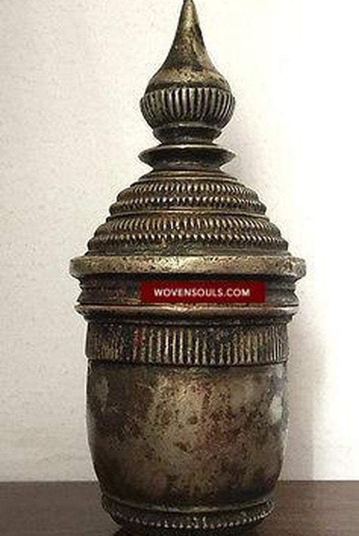 895 Superb Kumkum Sindoor Box from South India-WOVENSOULS-Antique-Vintage-Textiles-Art-Decor