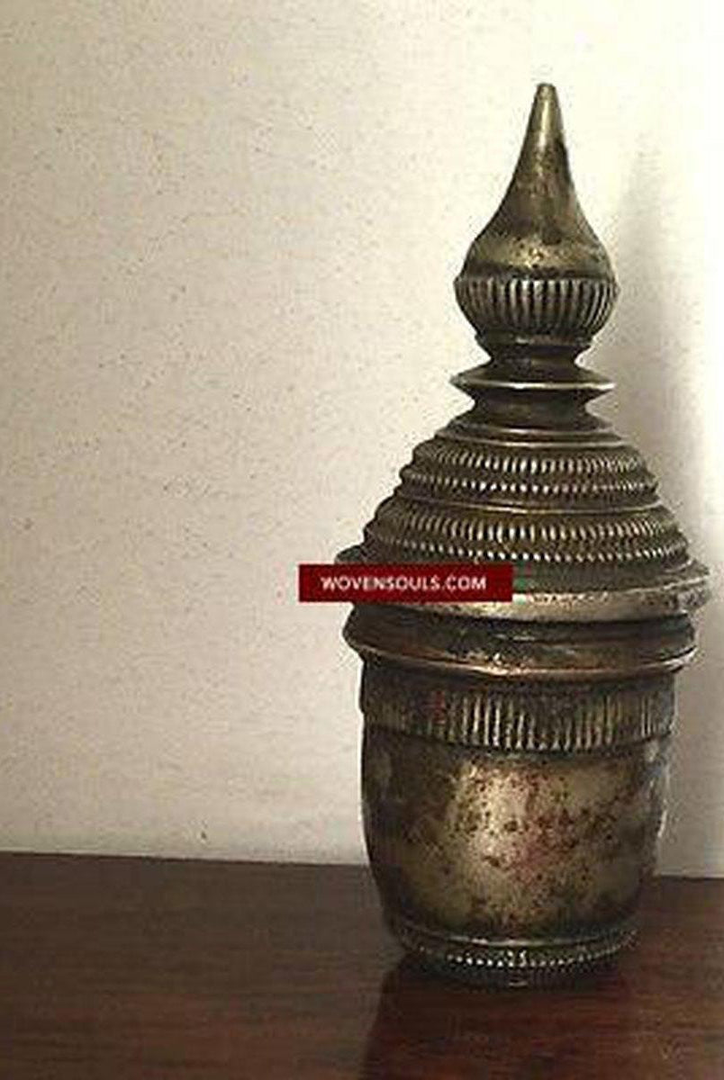 895 Superb Kumkum Sindoor Box from South India-WOVENSOULS-Antique-Vintage-Textiles-Art-Decor