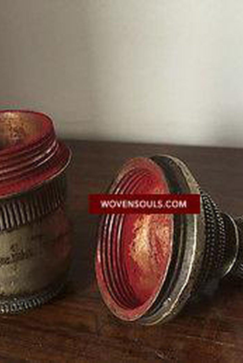 895 Superb Kumkum Sindoor Box from South India-WOVENSOULS-Antique-Vintage-Textiles-Art-Decor