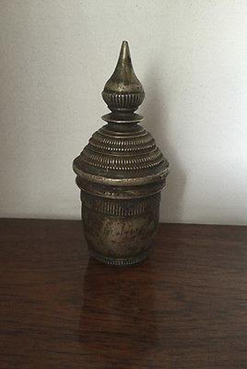 895 Superb Kumkum Sindoor Box from South India-WOVENSOULS-Antique-Vintage-Textiles-Art-Decor
