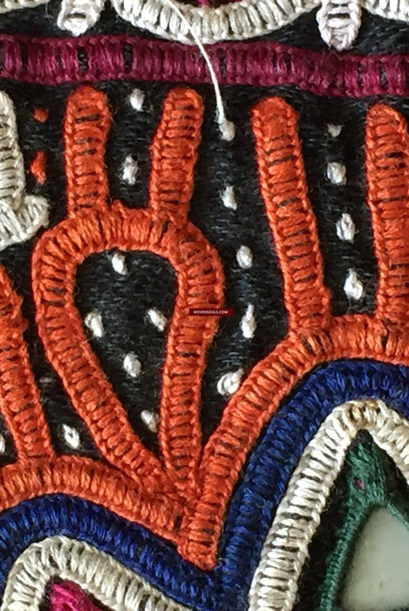 936 Pair Toran - Vintage Rabari Embroidery Wall Decor Textile Art - Kutch, Gujarat-WOVENSOULS-Antique-Vintage-Textiles-Art-Decor