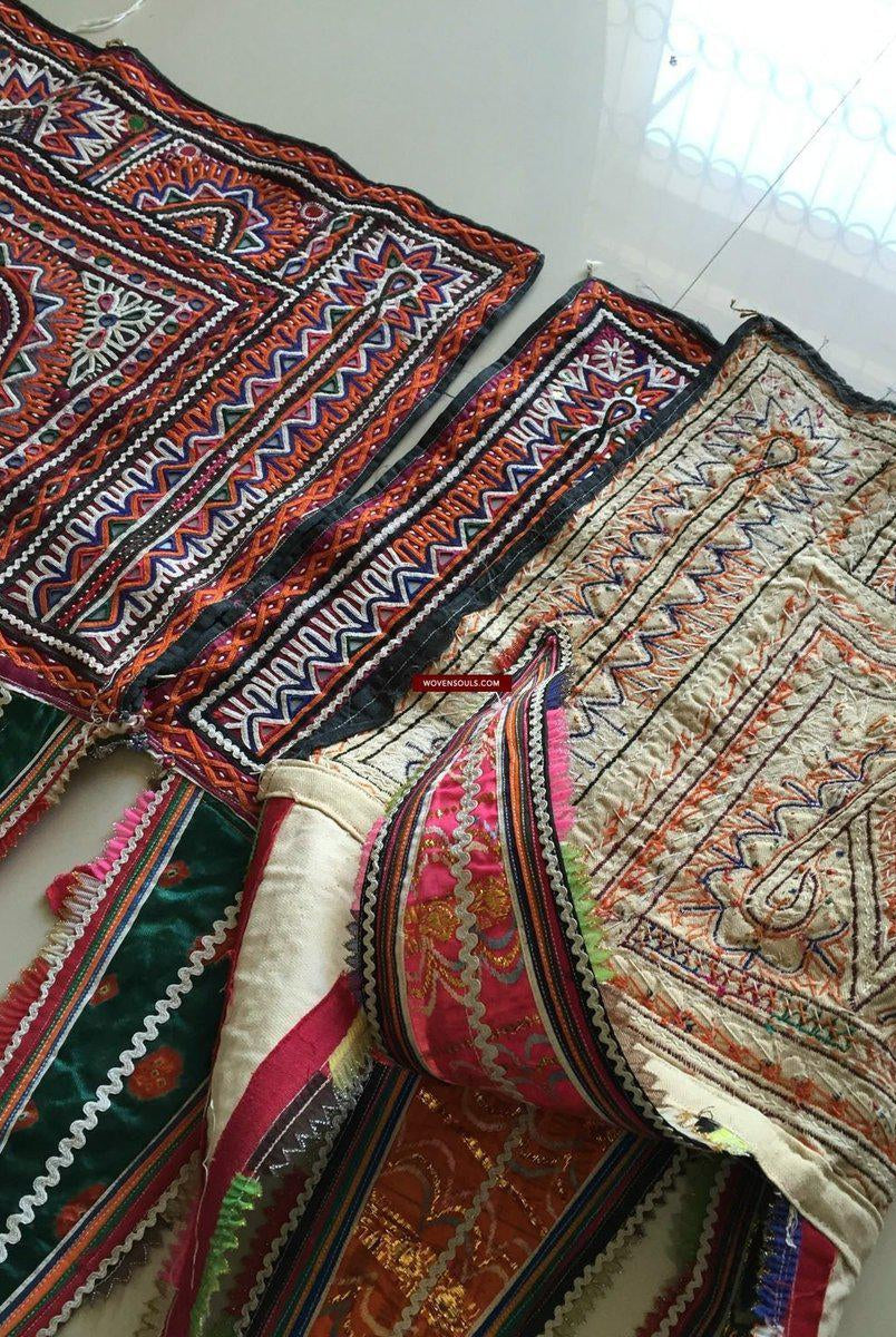 938 Vintage Rabari Embroidery Toran Decor - Textile Art from Gujarat-WOVENSOULS-Antique-Vintage-Textiles-Art-Decor