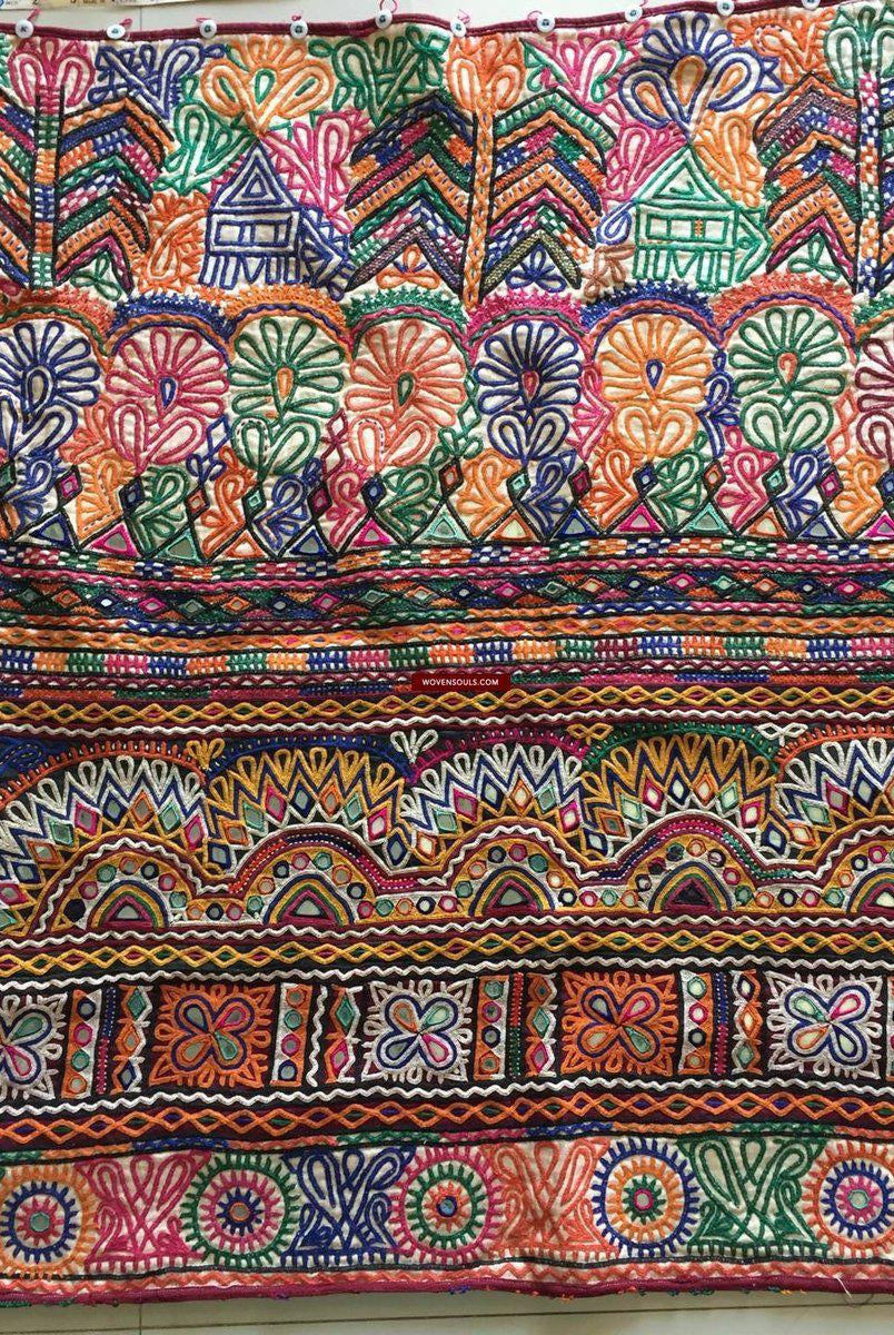 939 Dowry Bag Front Back Pair - Vintage Rabari Embroidery from Gujarat-WOVENSOULS-Antique-Vintage-Textiles-Art-Decor