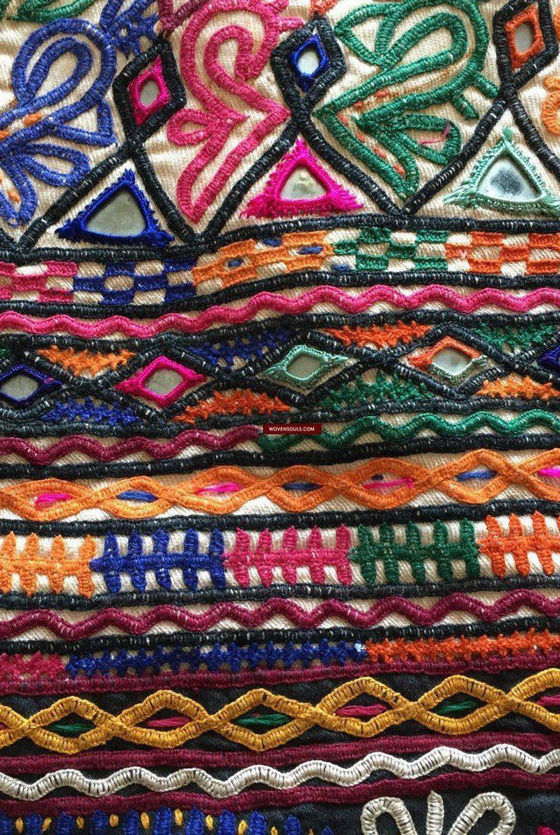 939 Dowry Bag Front Back Pair - Vintage Rabari Embroidery from Gujarat-WOVENSOULS-Antique-Vintage-Textiles-Art-Decor