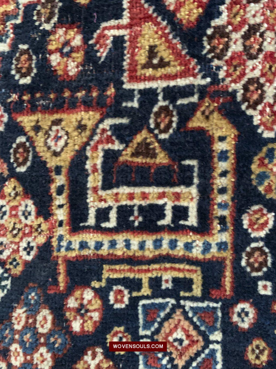 999 Antique Qashqai Tribal Rug with Shekarlu Influence - NFS-WOVENSOULS Antique Textiles & Art Gallery