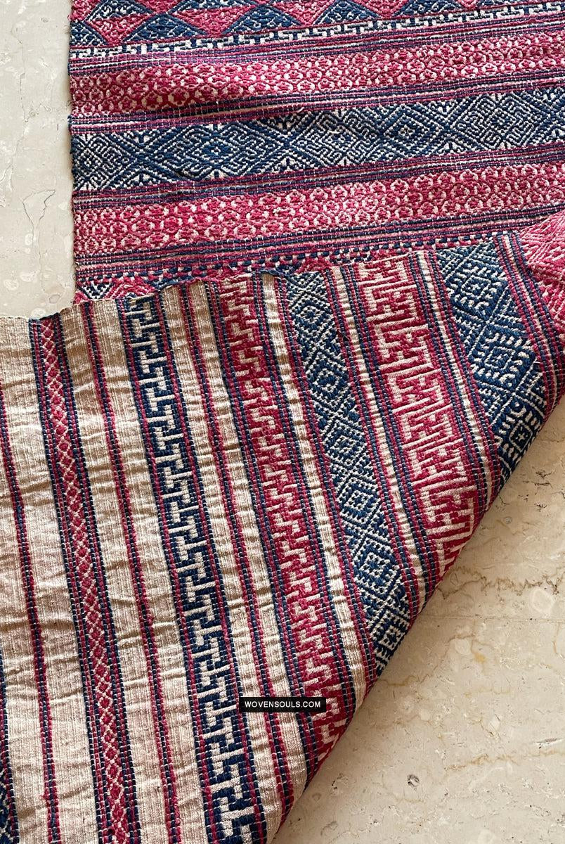 1783 Antike handgewebte Schärpe aus Bhutan in Museumsqualität – Kera – antikes Dekor, ethnische Kunst