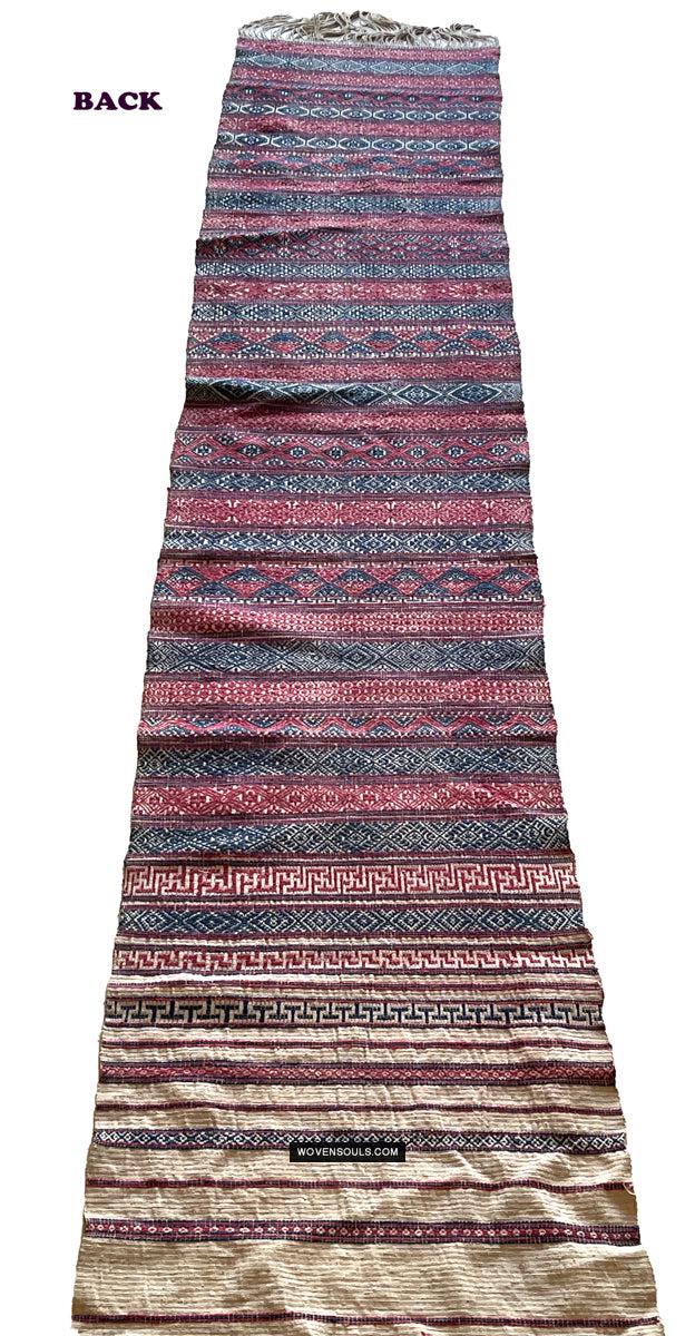 1783 Antique Museum Quality Bhutan Handwoven Sash - Kera - Antique Decor Ethnic Art