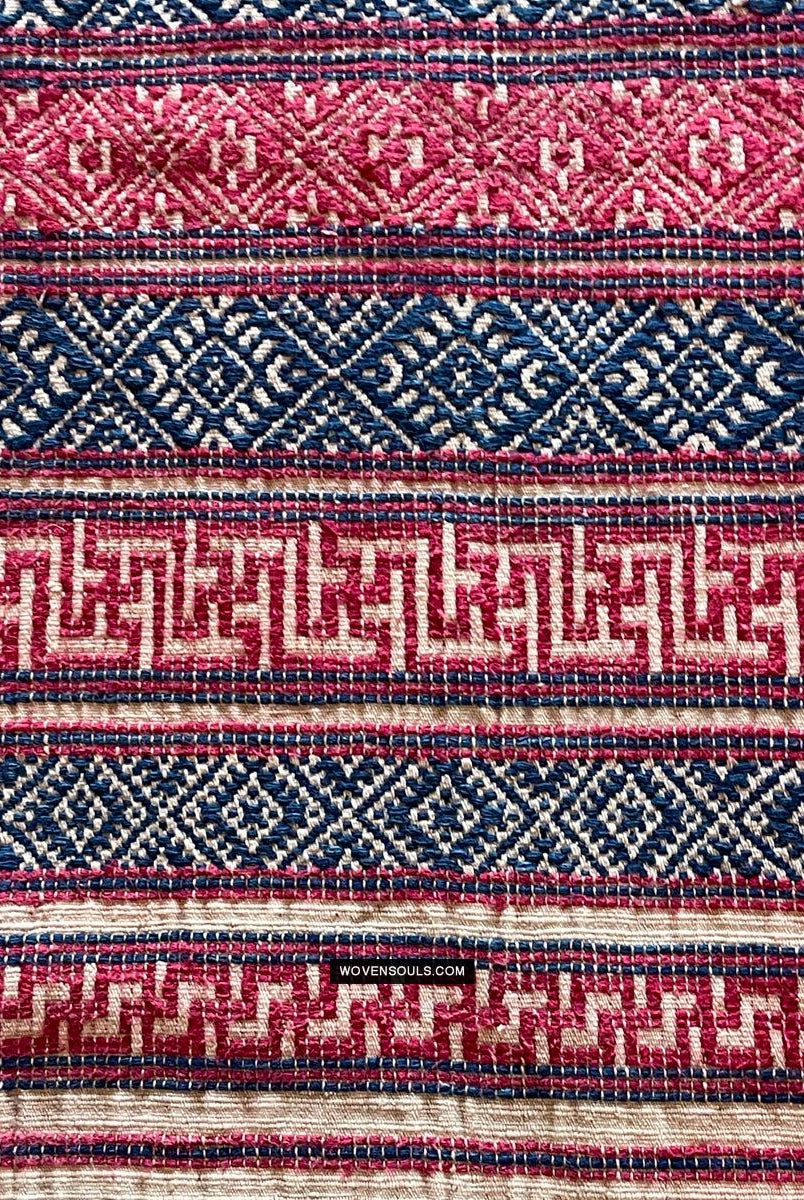 1783 Antike handgewebte Schärpe aus Bhutan in Museumsqualität – Kera – antikes Dekor, ethnische Kunst