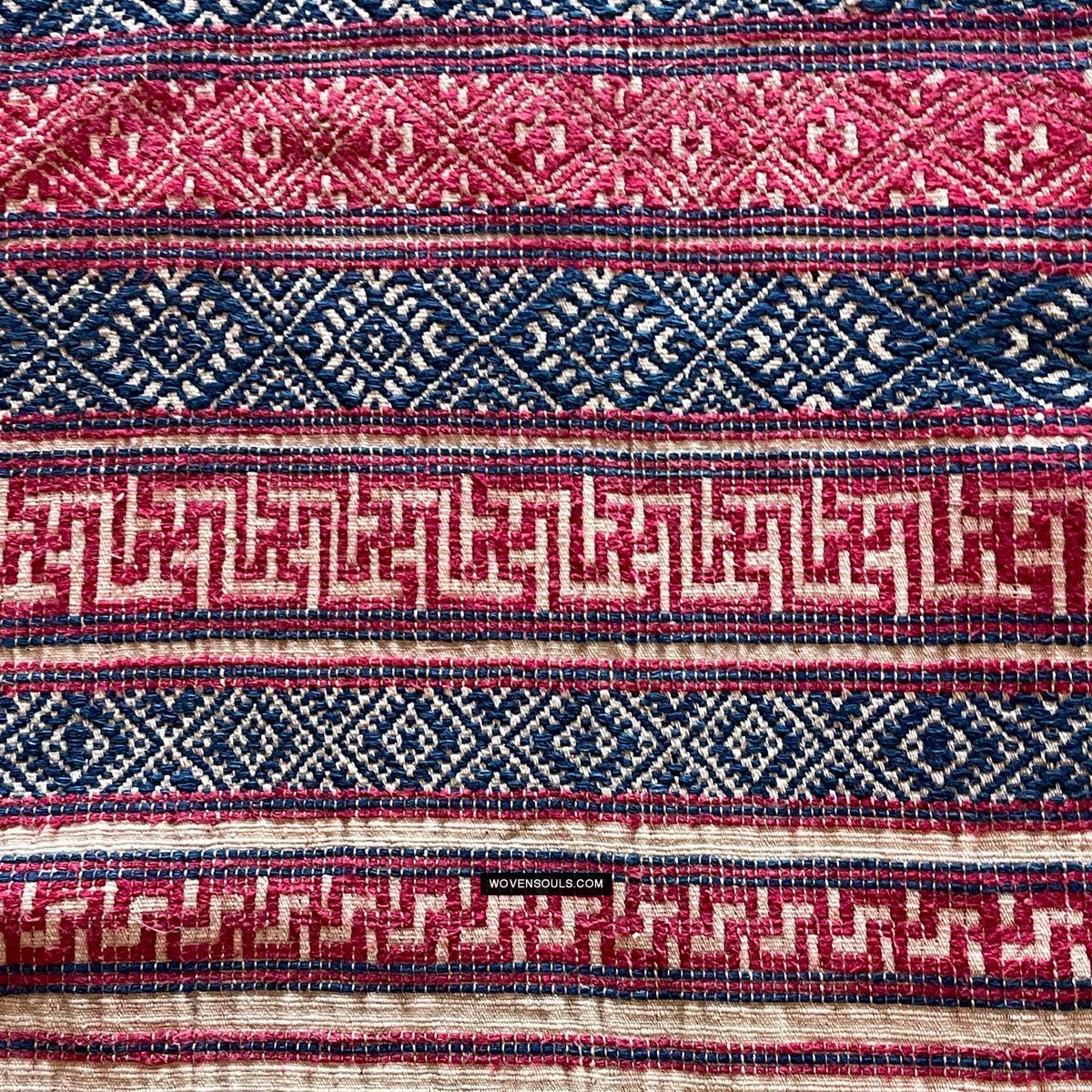 1783 Antique Museum Quality Bhutan Handwoven Sash - Kera - Antique Decor Ethnic Art