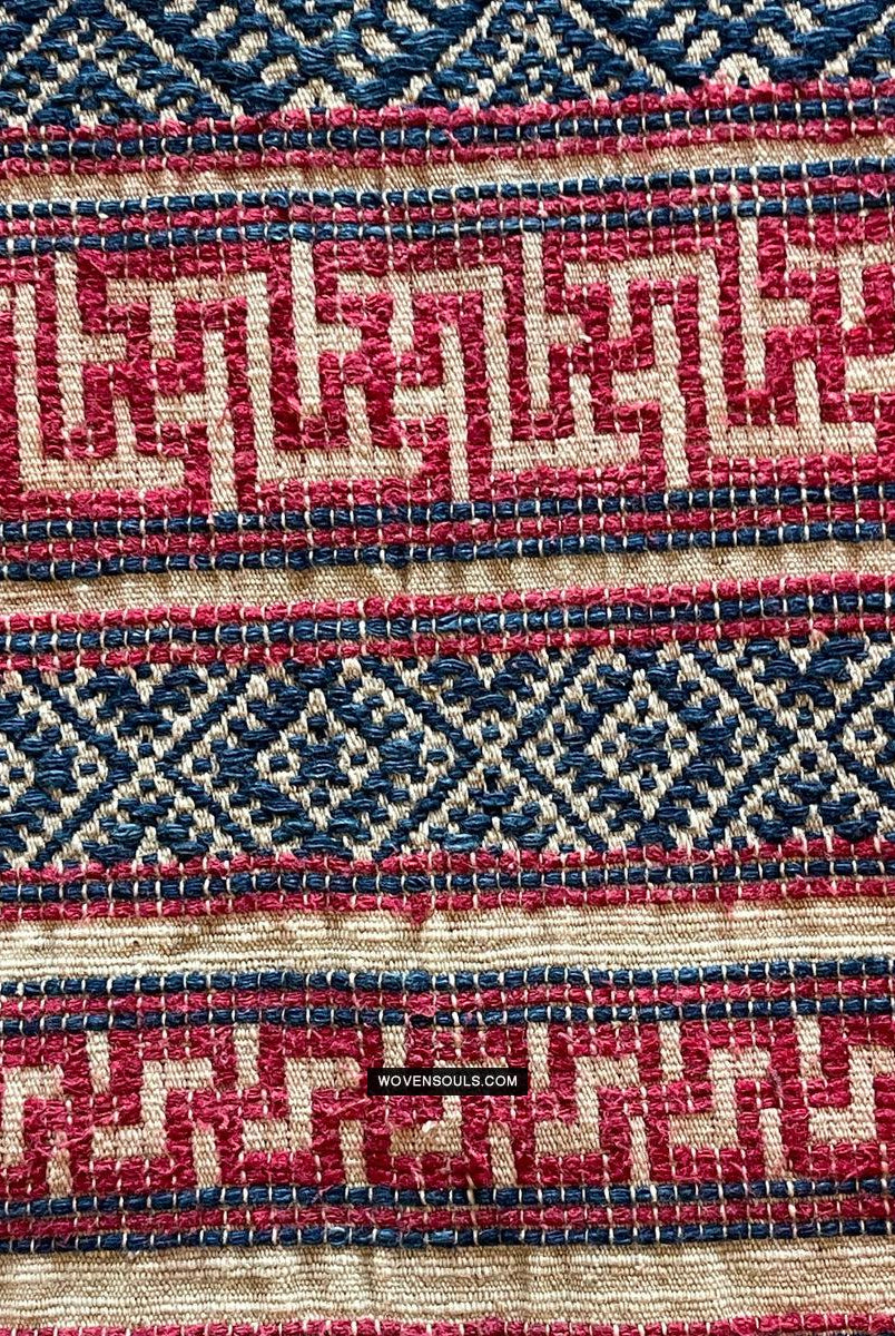 1783 Antike handgewebte Schärpe aus Bhutan in Museumsqualität – Kera – antikes Dekor, ethnische Kunst